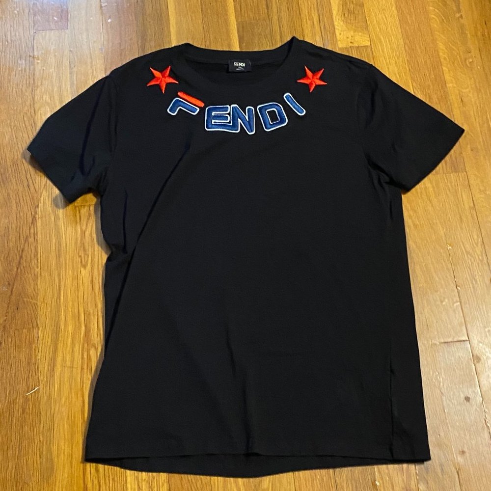 Black Fashion Cotton Tee Unisex Size S/M